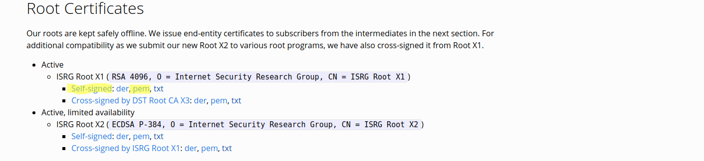 root cert