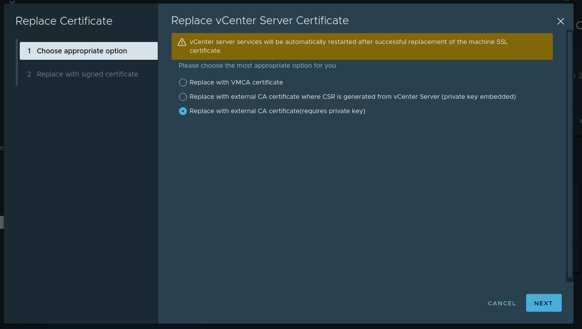 Replace Certificate